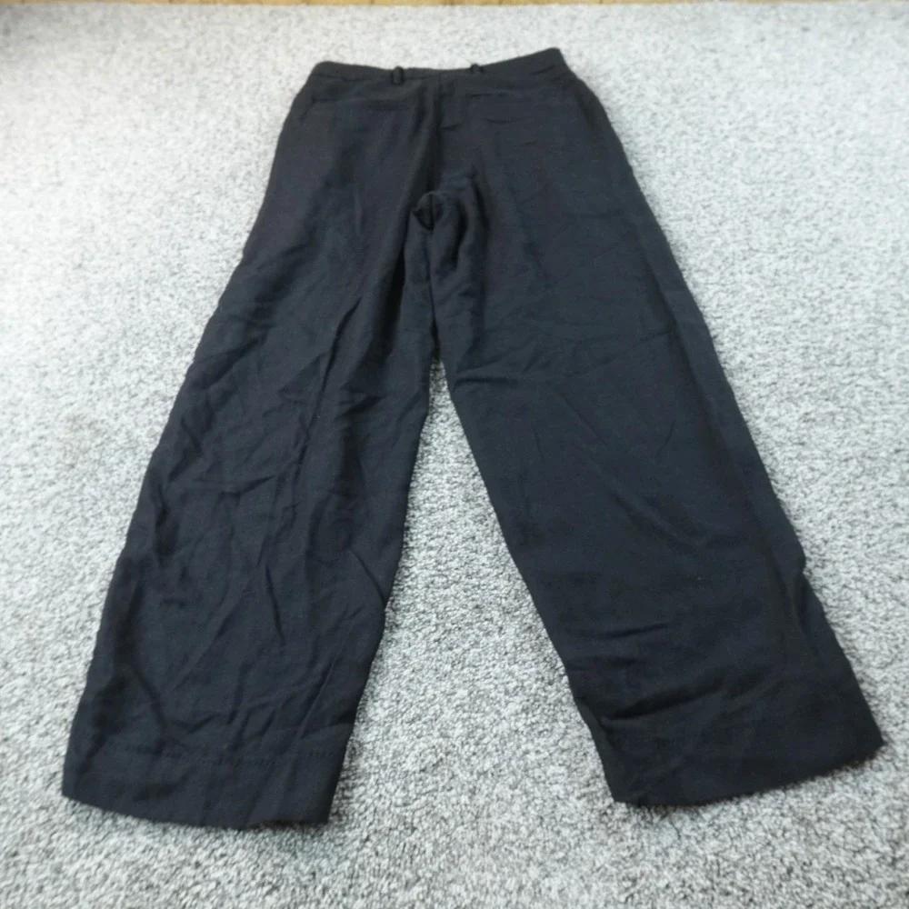 Abercrombie Fitch Pants Mens 29X32 Black Baggy Trouser Wide Leg Linen Chino